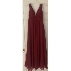 Azazie “Hillary” bridesmaid dress in burgundy